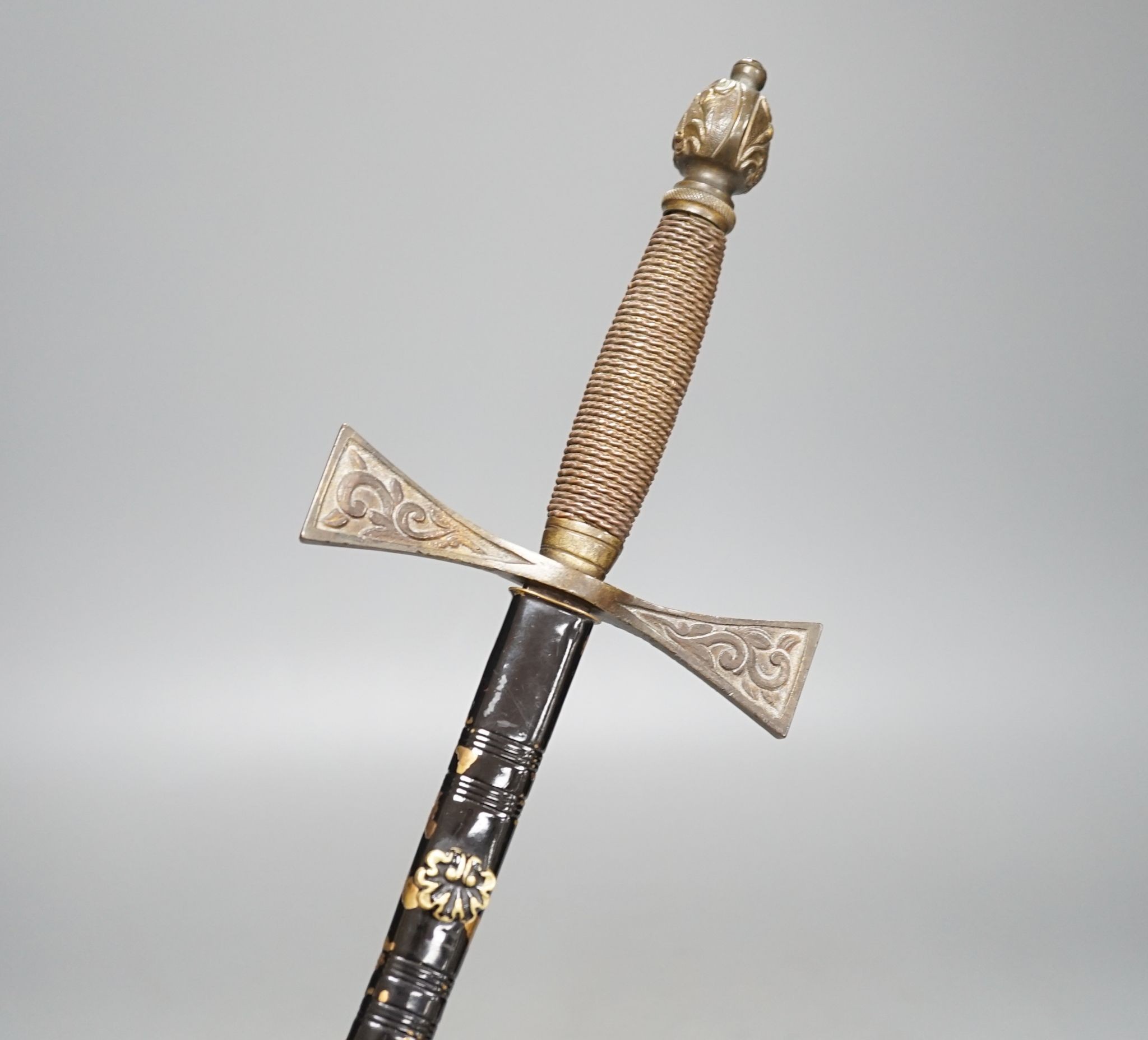 A late 19th century court sword, 90cms long.